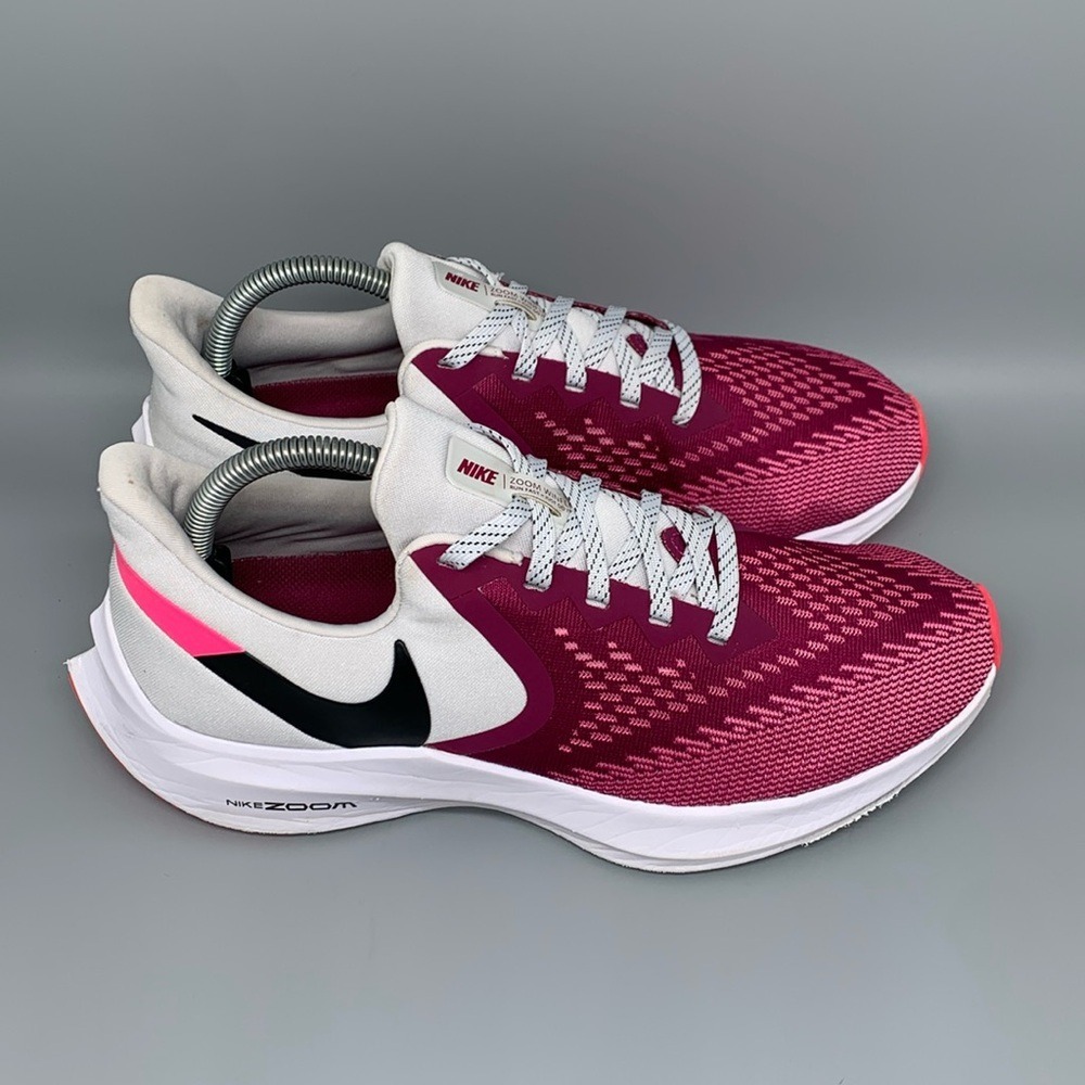 Nike Air Zoom Winflo 6 Bordeaux Pink Running Shoes AQ8228-602 Women's Sz 10.5